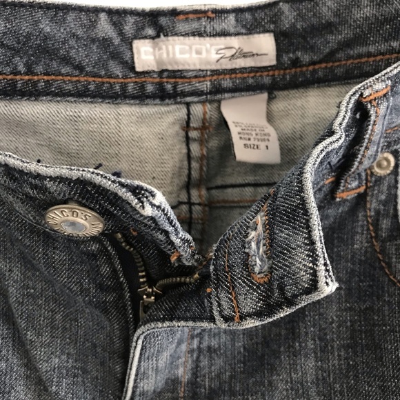 Chico’s Platinum cropped jeans 30”-31”waist Chico size 1 - Picture 3 of 5